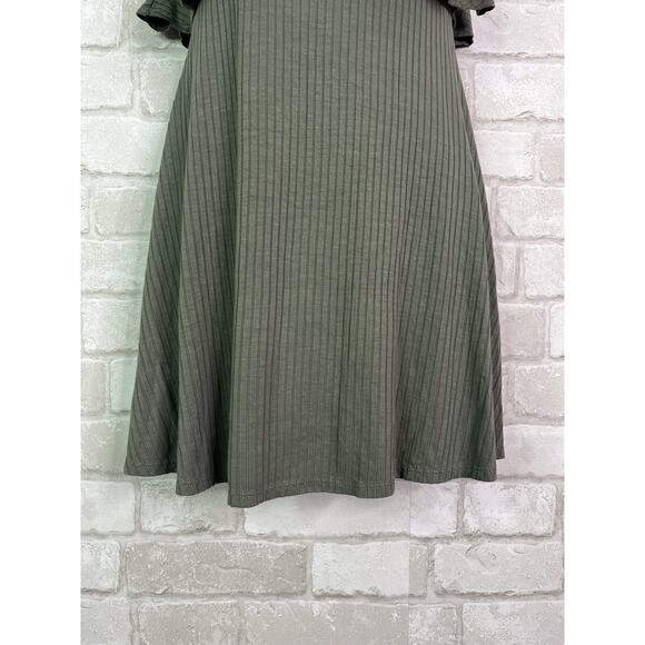 One Clothing Strapless Olive Green Soft Dress - Picture 3 of 9